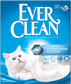 Ever Clean Unscented Extra Strong Clumping. Klumpende duftfri kattegrus. 10 liter